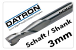 DATRON Double Flute Endmill 3mm Shank