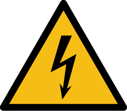 Gefahrensymbol Elektrische Spannung
