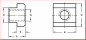 Preview: T-Nut DIN 508 M4 Slot 8 mm - 10 pcs.