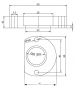 Preview: Floating bearing housing machined with 1 ball bearing for 16 mm spindle