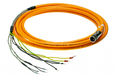 Motor connection cable for air-cooled spindles - 9 m