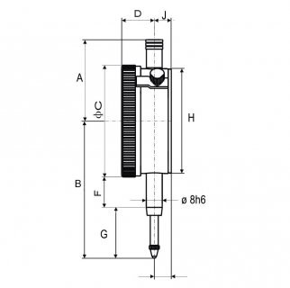 Dial gauge 10 mm measuring range