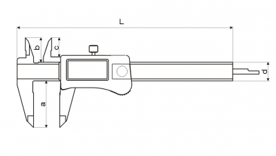 Digital caliper 0-150 mm measuring range with ABS system