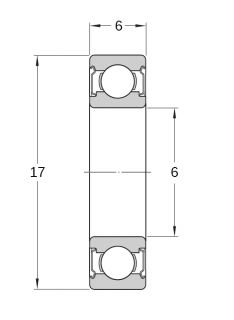 Rillenkugellager 606ZZ