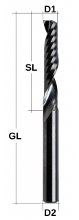 VHM-Schaftfräser Einschneider Ø 4 mm UNI