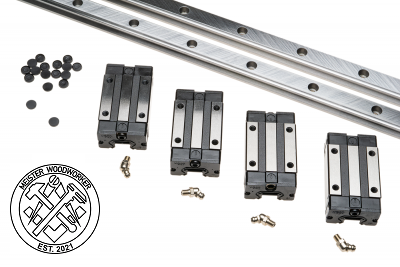 Linear rails HGR20 X/transversal axis parts set 1100 mm