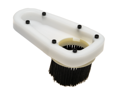 Brushes-plate with clamped brush for big suction shoes