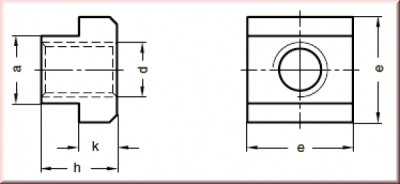 T-Nut DIN 508 M6 Slot 8 mm