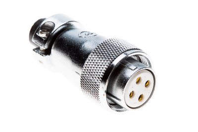 Connector for air / water-cooled HF-Spindle. 4-pin