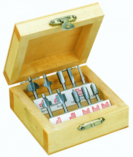 Wood profile cutter set, 10 pcs.