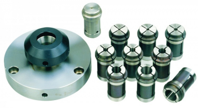 Collet chuck with 10 collets for PD 400