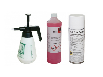 Care set consisting of sprayer, aluminum cleaner and universal spray