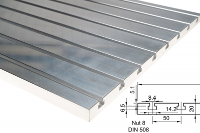 Gussaluminium T-Nutenplatte 5050