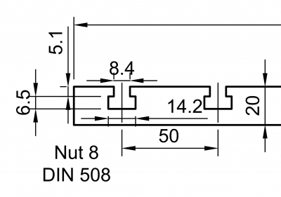 Gussaluminium T-Nutenplatte 8050