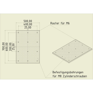 Thread grid plate 7050