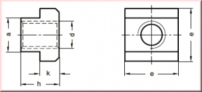 T-Nut DIN 508 M8 Slot 10 mm - 10 pcs.