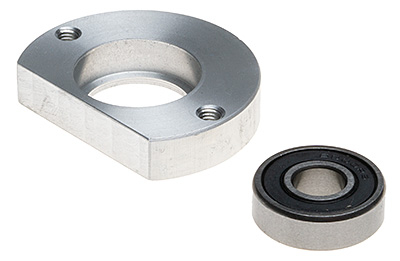 Floating bearing housing machined with 1 ball bearing for 16 mm spindle