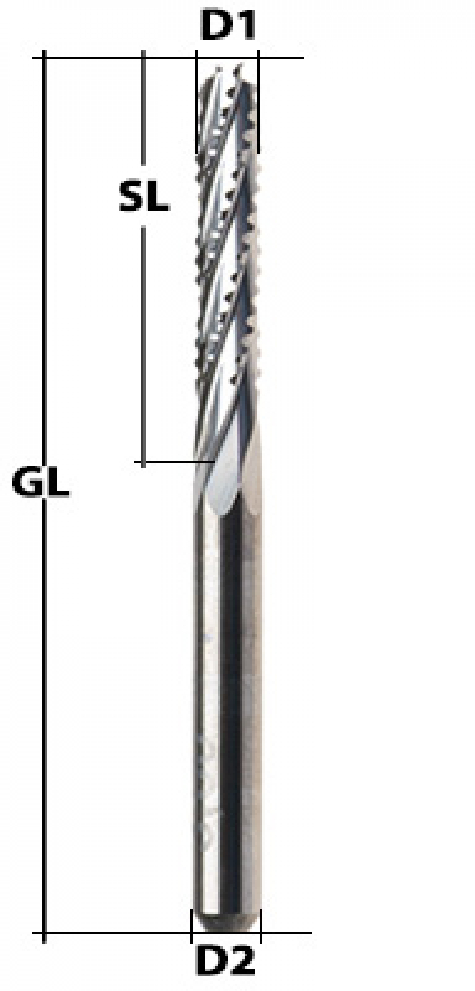 End Mill Spiral Toothed Ø 1.5 mm long