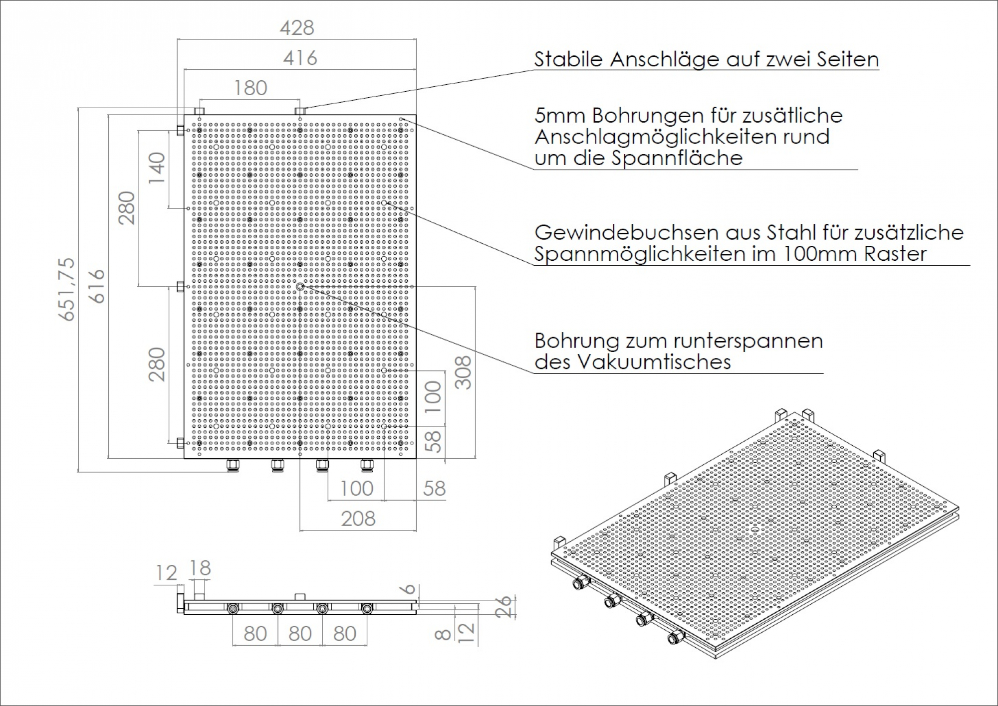 Vacuum table 6040 GR