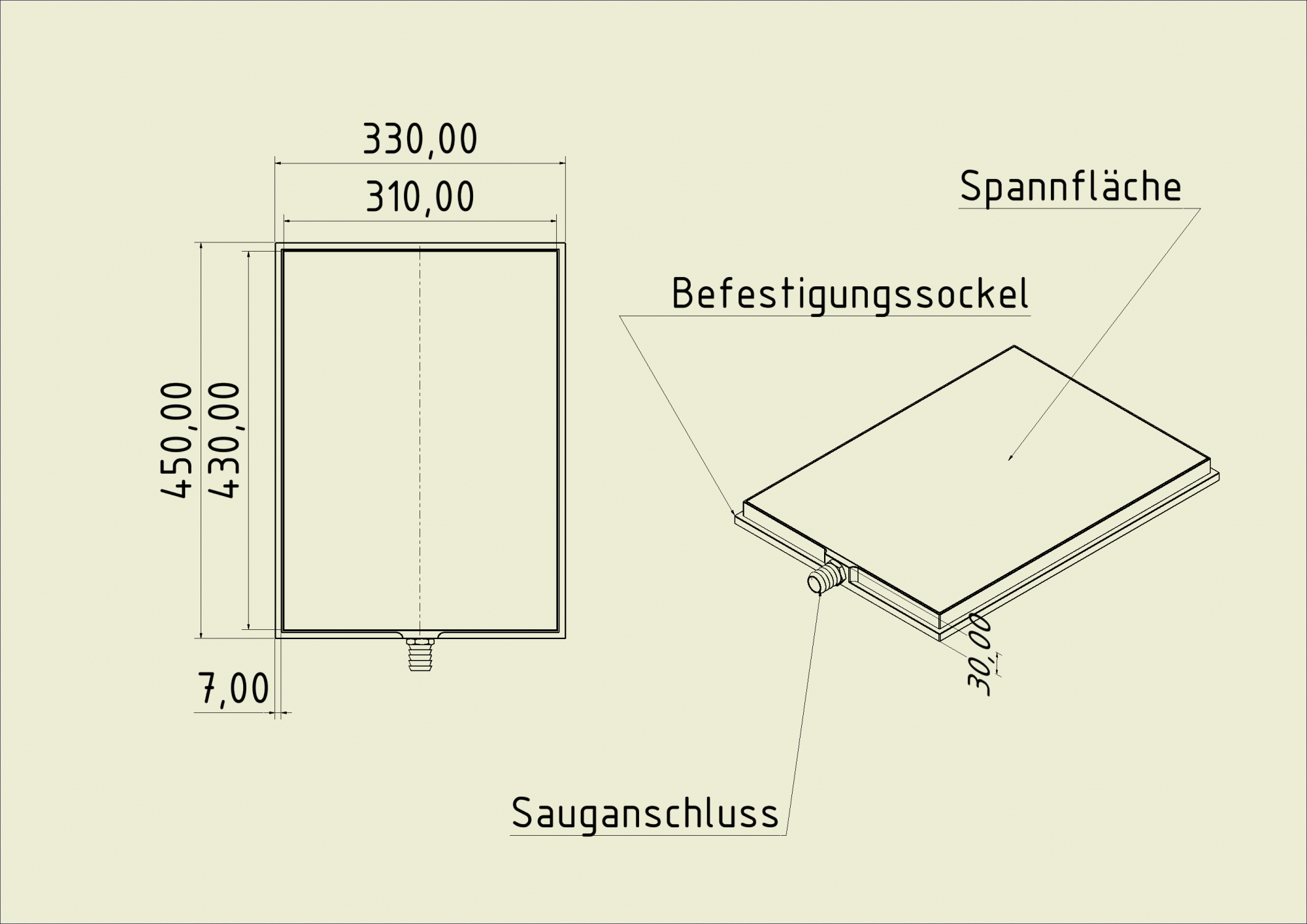 Vacuum table VT DIN-A3 MP