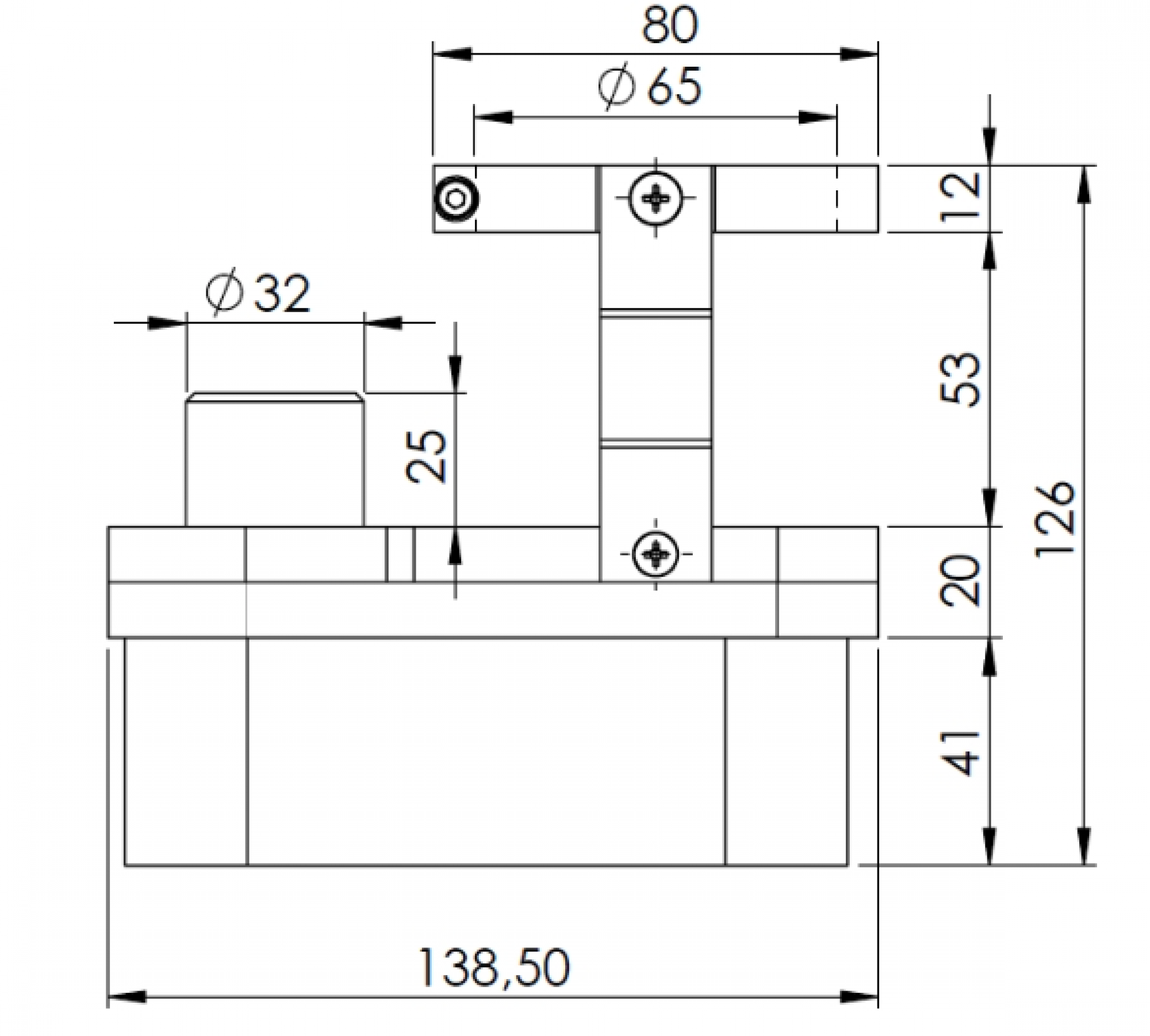 Absaugschuh Pro für 65 mm Spindelaufnahme