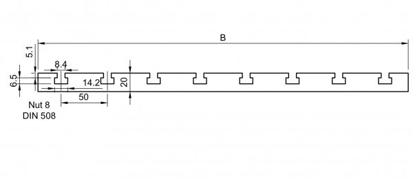 Gussaluminium T-Nutenplatte 7040