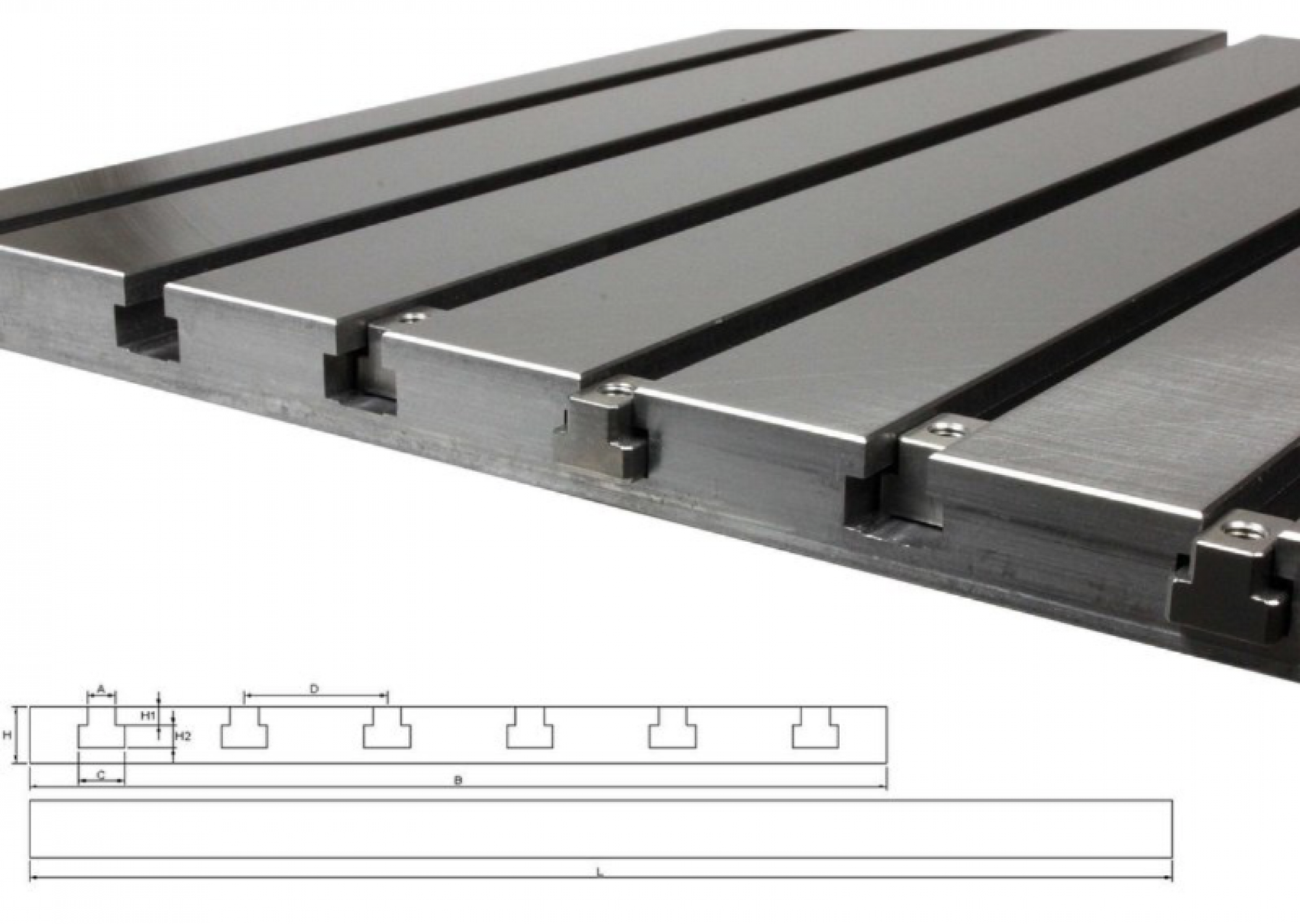 Steel T-slot plate 5020