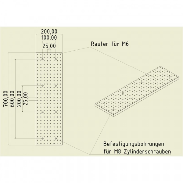 Thread grid plate 7020