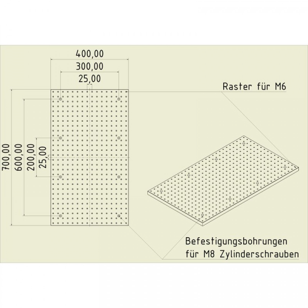 Thread grid plate 7040