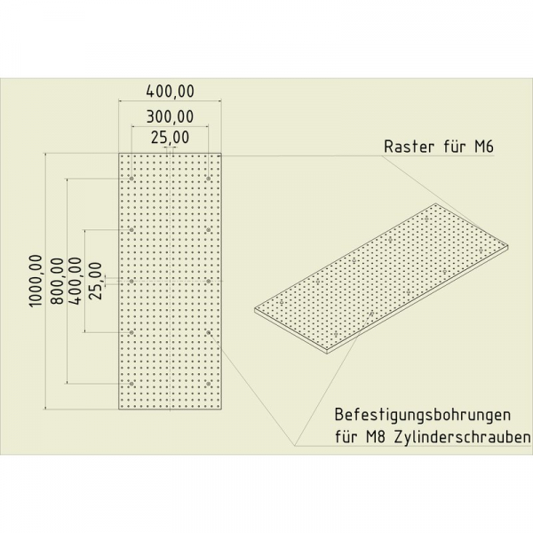 Thread grid plate 10040