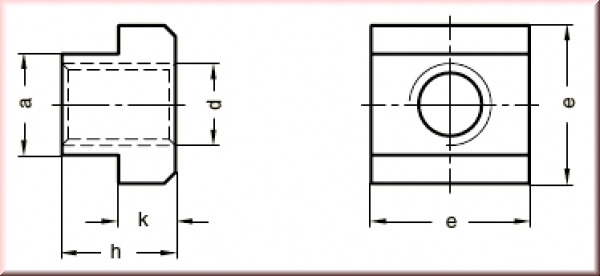 T-Nut DIN 508 M8 Slot 10 mm - 10 pcs.