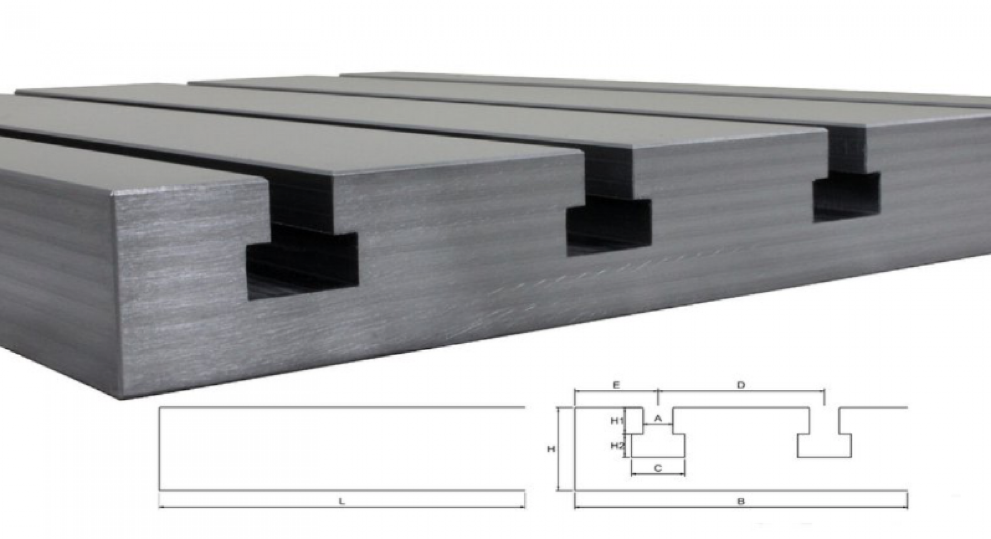 Steel T-slot plate "Big Block" 12050