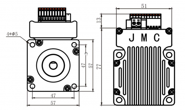 JMC Closed Loop Schrittmotor mit integriertem Treiber 1 Nm