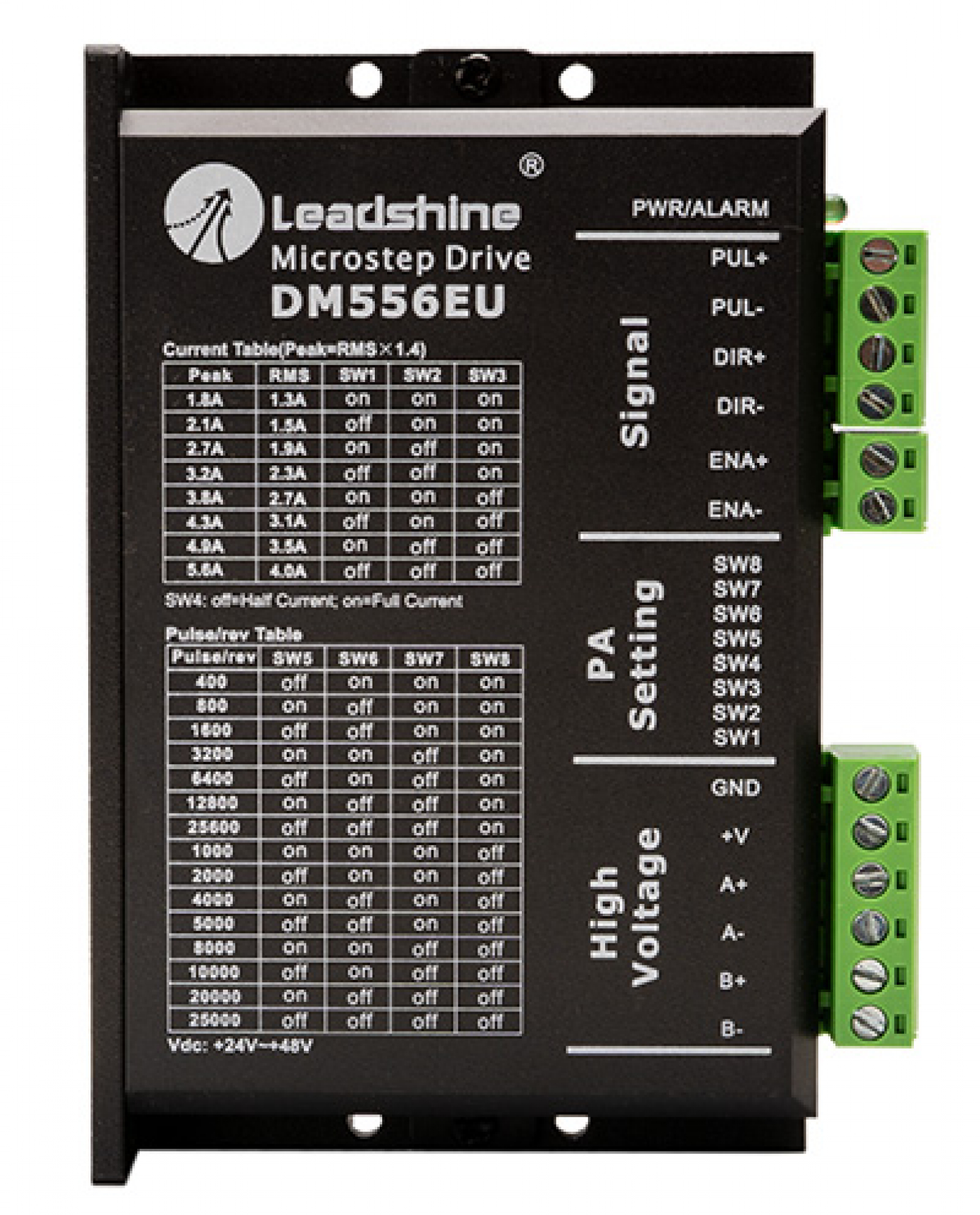 Stepper Driver DM556EU Leadshine Digital 20 ... 50 VDC 1.8 ... 5.6 A