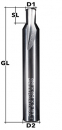 Zweischneider Stahlblech Ø 2 mm